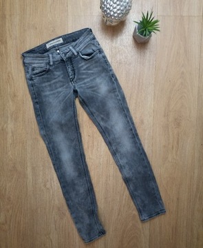Dry Korn 25/32 szare jeansy damskie skinny 25/32