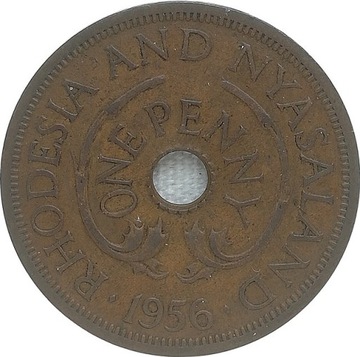 Rodezja i Niasa 1 penny 1956, KM#2