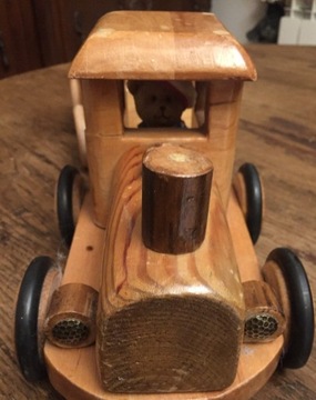 Drewniany pociąg z wagonikami - Hand made