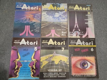 Czasopisma Moje Atari - Zestaw 6 numerów Stan BDB