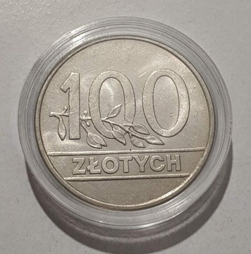 100 złotych 1990 Nominał w Kapslu Stan 1/-1