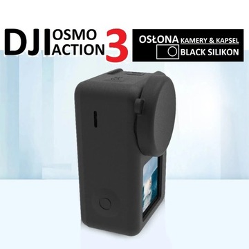 DJI Osmo Action 3 BLACK silikon osłona + kapsel