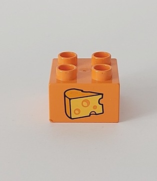 Lego Duplo klocek pomarańczowy 2X2 ser