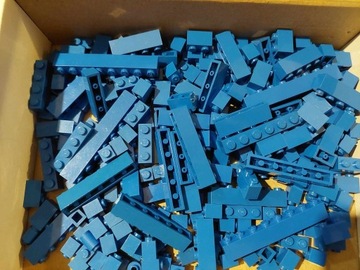 LEGO niebieskie brick cienkie 0,1kg MIX 100g