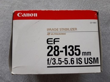 Pudełko Canon 28-135mm IS USM  styropian wkładka