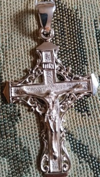 Krzyżyk ,krzyż, Duży Srebro 925 10 gram