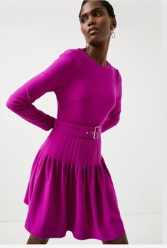 Karen Millen sukienka koktajlowa fioletowa 42 XL 40 L
