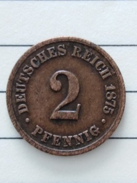 Moneta 2 pfenigi 1875 B