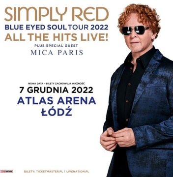 Bilety koncert Simply Red Atlas Arena Łódź sek A4 