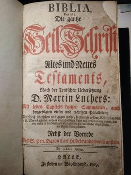 Biblia Luther 1769