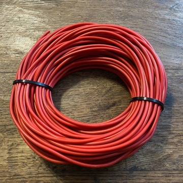 Przewód LgY 1,5mm 0,70zł/mb czerwony 450/750V 6,30m 