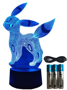 Umbreon Lampka Nocna Led 3D Pokemon