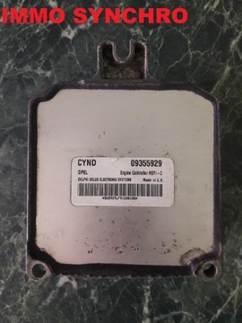 STEROWNIK KOMPUTER 09355929 ASTRA 1.6 16V IMMO SYN