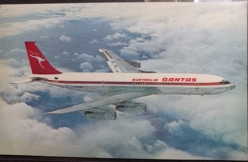 Pocztówka Qantas Boeing 707