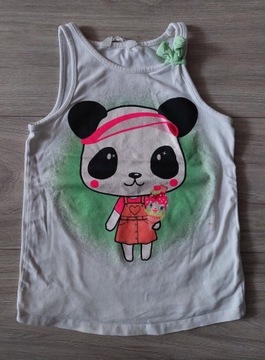 H&M Bluzka bez rękawów panda 122/128