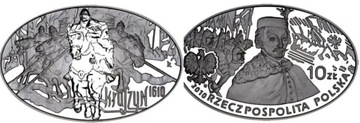 Moneta srebrna 10 złotych Kłuszyn 1610  2010 rok 