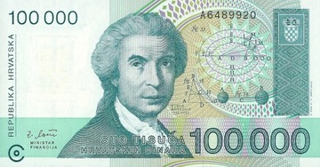 Chorwacja - 100000 Dinara - 1993 - P27 - St.1