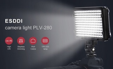 LAMPA LED panelowa ESDDI PLV-280 Foto Video