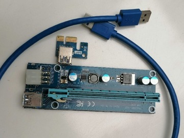 Riser PCI-e USB - komplet jak na zdjęciu, używany