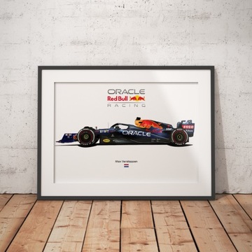 Plakat Print Formuła 1 Max Verstappen Red Bull Racing RB18 2022 F1 A3