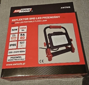 AwTools reflektor pezenośny led smd 30W nowy 