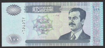 Irak 100 dinar 2002  - Saddam - stan bankowy UNC