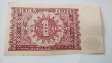 Banknot polski 1 złoty 1946 piekny