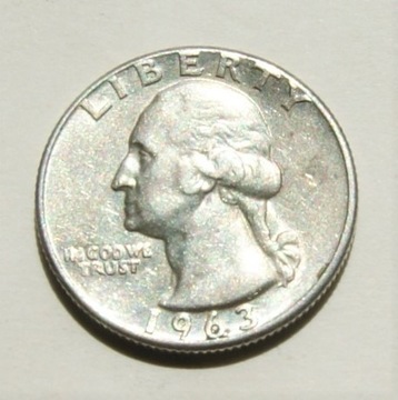 1/4 dolar 1963  quarter dollar Ag Stan!!