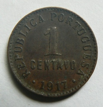 Portugalia 1 centavo, 1917