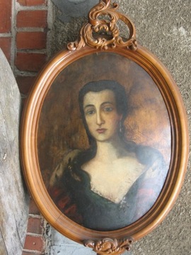 Portret epitafijny kobiety, ojej/ blacha miedziana