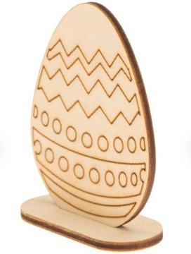 Jajko na podstawce do ozdabiania, drewniane,10 cm