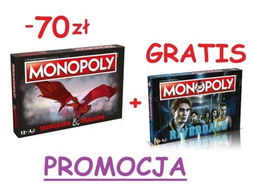 1+1 GRATIS Monopoly RPG D&D + Monopoly Riverdale EDYCJA KOLEKCJONERSKA 2w1