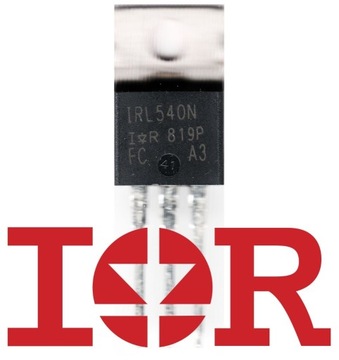 IRL540NPBF N-MOSFET; 100V; 36A; 140W, Stary zapas