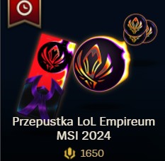 EMPIREUM MSI PASS LEAGUE OF LEGENDS LOL RP 1650RP