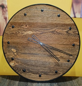 Zegar ścienny loft industrialny rustykalny, 50cm
