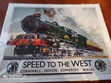 Pędź na zachód. GWR Vintage plakat podróżny