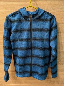 Rozpinany sweter niebieski z kapturem 158/164