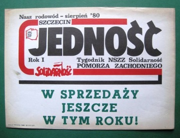 SOLIDARNOŚĆ plakat JEDNOŚĆ lata 80-te    