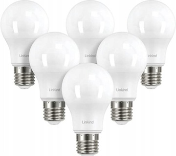 Żarówka LED 9w Linkind 6szt ściemnialna 2700k e27