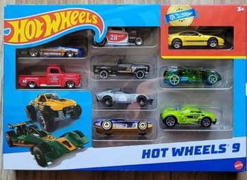 Zestaw 9 ciu samochodów marki Hot Wheels