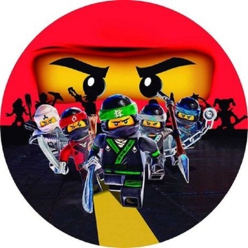 OPŁATEK NA TORT LEGO NINJAGO KLOCKI URODZINY TEKST