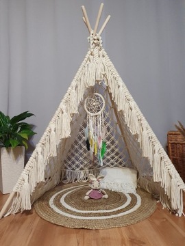 Makrama tipi 110x135cm dekoracja pokoju dziecka 