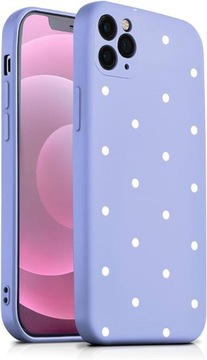 Etui Iphone 11 Pro Fioletowy w Kropki