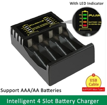 Ładowarka akumulatorów AA / AAA / ogniw / baterii