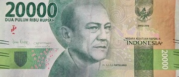 INDONEZJA 20000 rupii 2016 banknot obiegowy