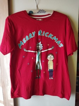 koszulka T-shirt S Rick Morty cropp Merry Rickmas