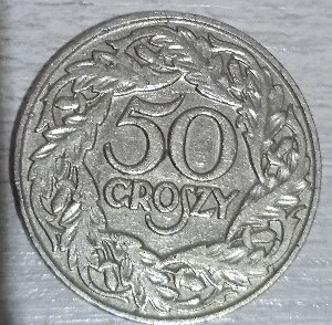 Moneta z PRL 50 gr 1923 stan dobry 