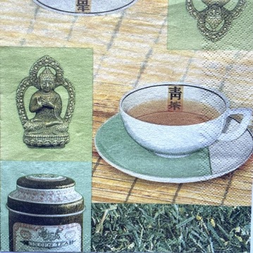 Serwetka decoupage Tea green 33x33 cm 1szt