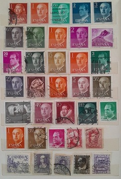 Hiszpania - zbiór znaczków mieszanych 