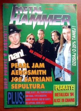 METAL HAMMER 11/1993 Pearl Jam Aerosmith Sepultura